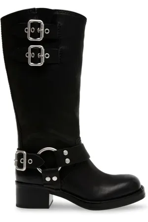 Steve Madden Buty, Kobieta, Czarny, 36 EU, Biker Fray Eastern High Botki