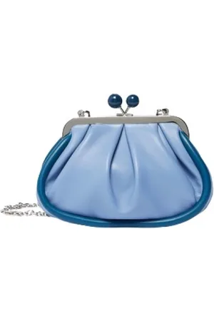 Max Mara Torebki, Kobieta, Niebieski, ONE SIZE, Skóra, Pasticcino Bag Small