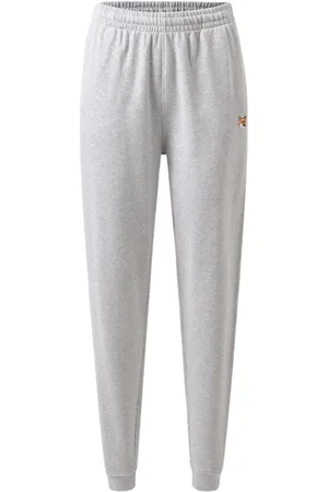 Maison Kitsuné Spodnie, Kobieta, Szary, M, Bawełna, Spodnie dresowe z naszywką głowy lisa Fox Head Patch Jog Pants