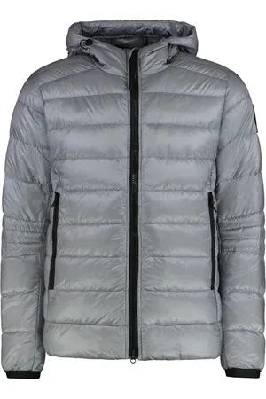 Canada Goose Kurtki, Mężczyzna, Szary, M, Kurtka puchowa Black Label z kapturem