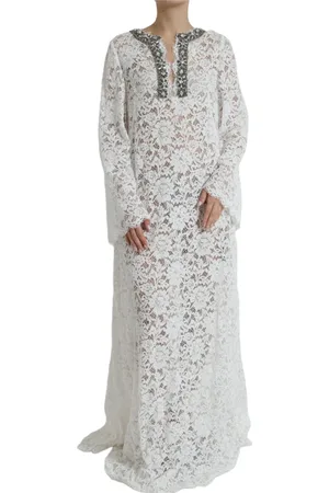 Dolce & Gabbana Sukienki, Kobieta, Biały, S, Nylon, Gowns
