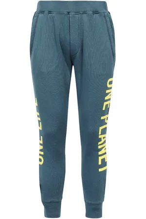 Dsquared2 Spodnie, Mężczyzna, Zielony, XL, Bawełna, Spodnie dresowe z nadrukowanym logo