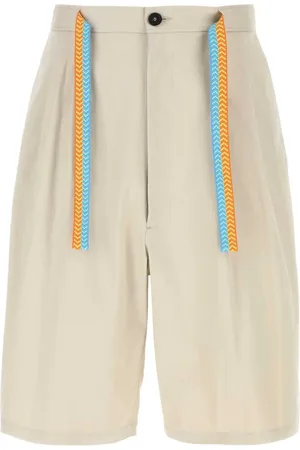 MARCELO BURLON Szorty, Mężczyzna, Beżowy, M, Bawełna, Bermudy bawełniane