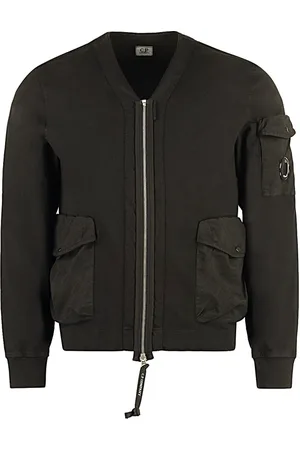 C.P. Company Bluzy, Mężczyzna, Zielony, M, Bawełna, Rozpinana bluza dresowa