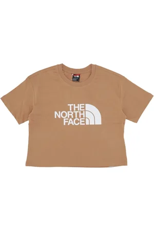 The North Face Koszulki, Kobieta, Beżowy, L, Bawełna, Krótki T-shirt Cropped Easy