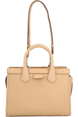 Chloé Torebki, Kobieta, Beżowy, ONE SIZE, Skóra, Skórzana torba na ramię