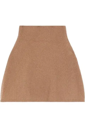 Max Mara Spódnice, Kobieta, Beżowy, M, Kaszmir, Wełniany Kaszmirowy Ponczo ze Ściągaczem