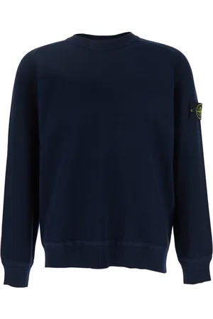 Stone Island Bluzy, Mężczyzna, Niebieski, L, Niebieski T-shirt z logo kompasu