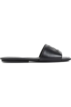 Courrèges Buty, Kobieta, Czarny, 36 EU, Skóra, Skórzane klapki AC