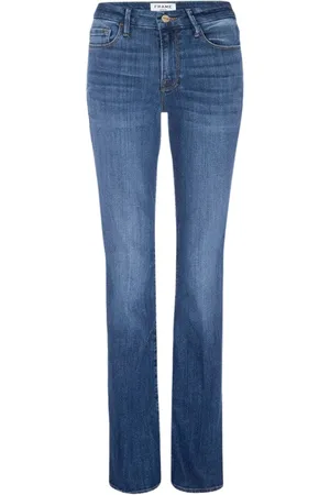 Frame Jeansy, Kobieta, Niebieski, W25, Bawełna, Le Mini Boot Jeansy