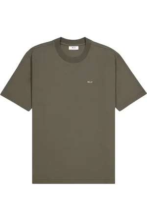 NN.07 Koszulki, Mężczyzna, Zielony, XL, Haftowany T-shirt w kolorze Capers