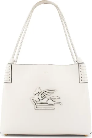 Etro Torebki, Kobieta, Biały, ONE SIZE, Skóra, Kultowa torba typu bucket bag z wewnętrzną saszetką