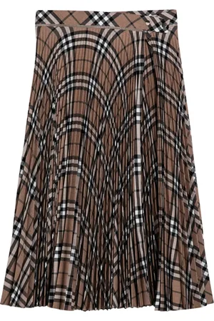 Burberry Spódnice, Kobieta, brązowy, 3XS, Spódnica Plisowana