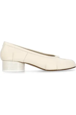 Maison Margiela Buty, Kobieta, Biały, 39 EU, Skóra, Czółenka Tabi Toe na Obcasie