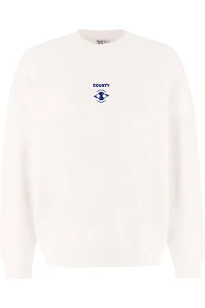MARCELO BURLON Bluzy, Mężczyzna, Biały, M, Bawełna, Sweter w stylu casual