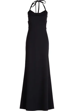 Vera Mont Sukienki, Kobieta, Czarny, L, Elegancka Sukienka Maxi z Wycięciami