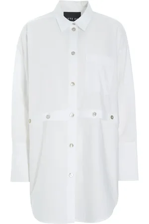 Bitte Kai Rand Bluzki, Kobieta, Biały, L, Bawełna, Core Cotton Shirt Biała Koszula Oversize Classic