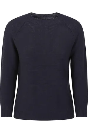 Max Mara Swetry, Kobieta, Niebieski, S, Bawełna, Sweter bawełniany w paski