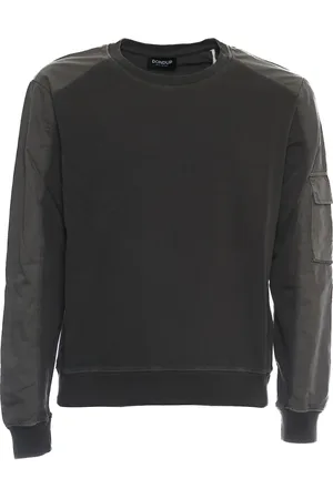 Dondup Bluzy, Mężczyzna, brązowy, L, Bawełna, Bluza dresowa z okrągłym dekoltem w kolorze taupe
