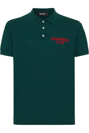 Etro Koszulki, Mężczyzna, Zielony, L, Bawełna, Ciemnozielona koszulka polo z logo