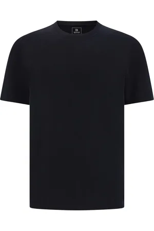 Boggi Milano Swetry, Mężczyzna, Czarny, XL, Wełna, Dzianinowy T-shirt z wełny merino