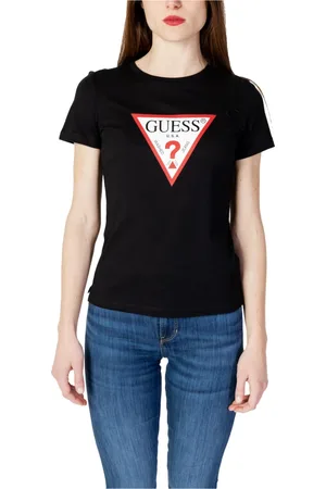 Guess Koszulki, Kobieta, Czarny, M, Bawełna, Oryginalny T-shirt