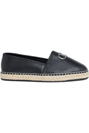 Calvin Klein Buty, Kobieta, Czarny, 39 EU, Skóra, Espadryle Damskie Re-Lock