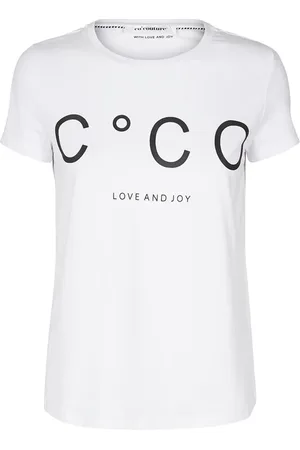 Co`Couture Koszulki, Kobieta, Biały, S, Bawełna, Coco Signature T-Shirt