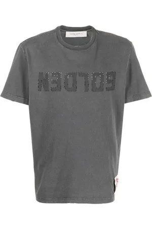 Golden Goose Koszulki, Mężczyzna, Szary, M, Antracytowy T-shirt Model 60318