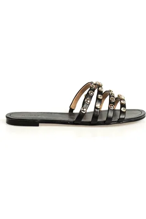 Guess Buty, Kobieta, Czarny, 36 EU, Skóra, Ozdobne Klapki