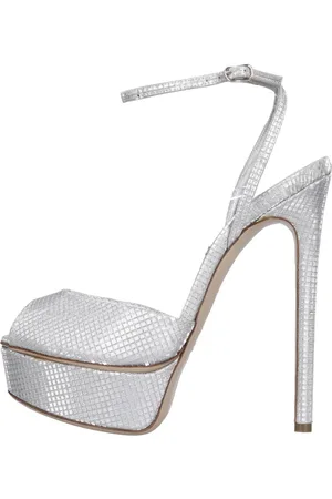 Casadei Buty, Kobieta, Szary, 38 EU, Sandały Srebrne