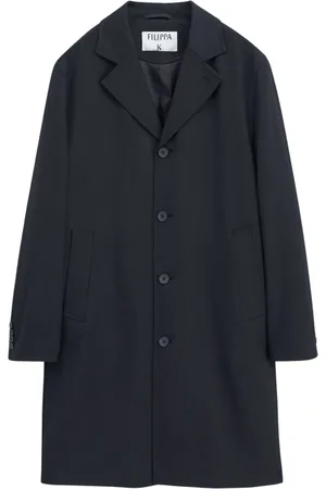 Filippa K Płaszcze, Mężczyzna, Czarny, M, Czarny lekki płaszcz z tkaniny twill
