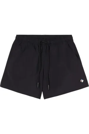 MARCELO BURLON Stroje kąpielowe, Mężczyzna, Czarny, 2XL, Poliester, Krótkie spodenki kąpielowe do kolan
