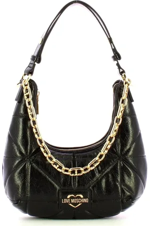 Moschino Torebki, Kobieta, Czarny, ONE SIZE, Poliester, Geometryczna torba typu hobo
