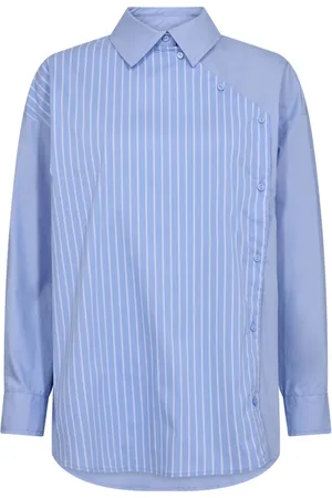 Co`Couture Bluzki, Kobieta, Niebieski, XS, Bawełna, Koszula Bluzka Crossover