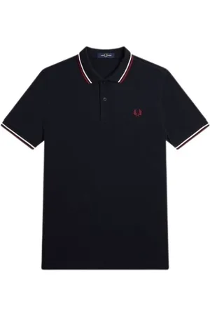 Fred Perry Koszulki, Mężczyzna, Niebieski, 3XL, Bawełna, Dwukolorowa koszulka polo z bawełny