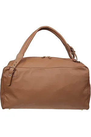 ELEVENTY Torebki, unisex, brązowy, ONE SIZE, Skóra, Skórzany plecak-worek z efektem aksamitu