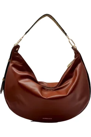 Borbonese Torebki, Kobieta, brązowy, ONE SIZE, Skóra, Średnia torba na ramię typu hobo Oyster