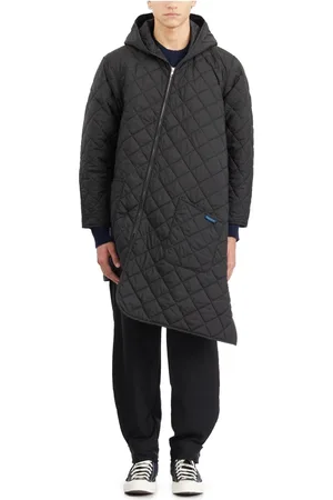 Comme des Garçons Płaszcze, Mężczyzna, Czarny, S, Len, Padded Hooded Jacket