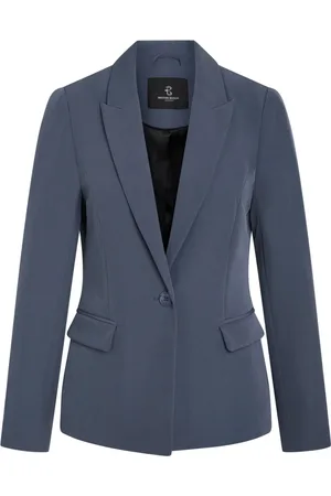 Bruuns Bazaar Kurtki, Kobieta, Niebieski, S, Vintage Indigo Blazer Jacket