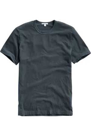 James Perse Koszulki, Mężczyzna, Niebieski, M, Niebieski Bawełniany T-shirt z okrągłym dekoltem