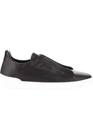 Ermenegildo Zegna Buty, Mężczyzna, brązowy, 41 EU, Skóra, Skórzane sneakersy Cashmere Triple Stitch