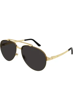 Cartier Akcesoria, Kobieta, Żółty, L, Okulary przeciwsłoneczne Aviator