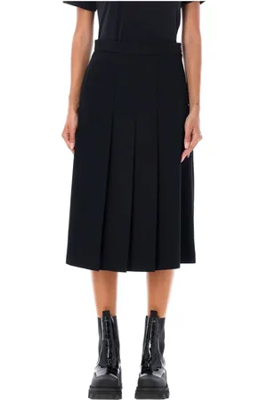 Comme des Garçons Spódnice, Kobieta, Czarny, S, Czarna plisowana spódnica midi