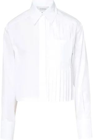 Sportmax Bluzki, Kobieta, Biały, M, Bawełna, Koszula Deborah