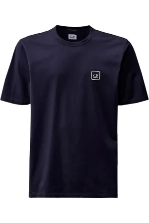 C.P. Company Koszulki, Mężczyzna, Niebieski, XL, Bawełna, T-Shirt