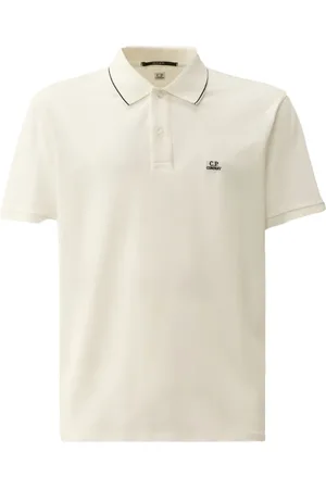 C.P. Company Koszulki, Mężczyzna, Biały, M, Koszulka Polo Stretch Pique