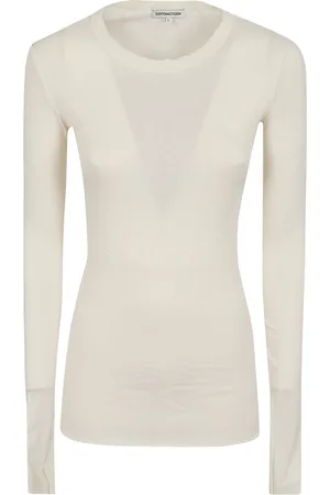 Cotton Citizen Koszulki, Kobieta, Biały, S, Marbella Długi Rękaw Top