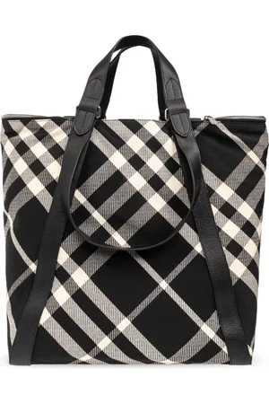 Burberry Torebki, Kobieta, Czarny, ONE SIZE, Bawełna, Torebka Festival w kratę