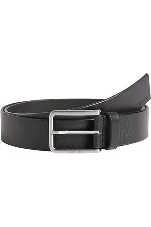 Calvin Klein Akcesoria, Mężczyzna, Czarny, 95 CM, Skóra, Klasyczny skórzany pasek